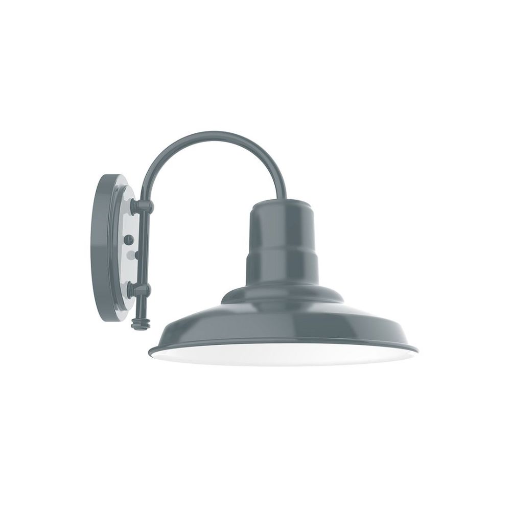 Montclair Lightworks SCC182-40-L12 12" Warehouse Shade, Wall Mount Sconce, Slate Gray